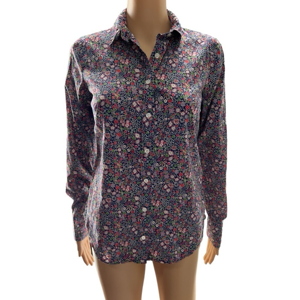 Liberty Art Fabrics for J. Crew Floral Long Sleeve Button Down Shirt Size 2